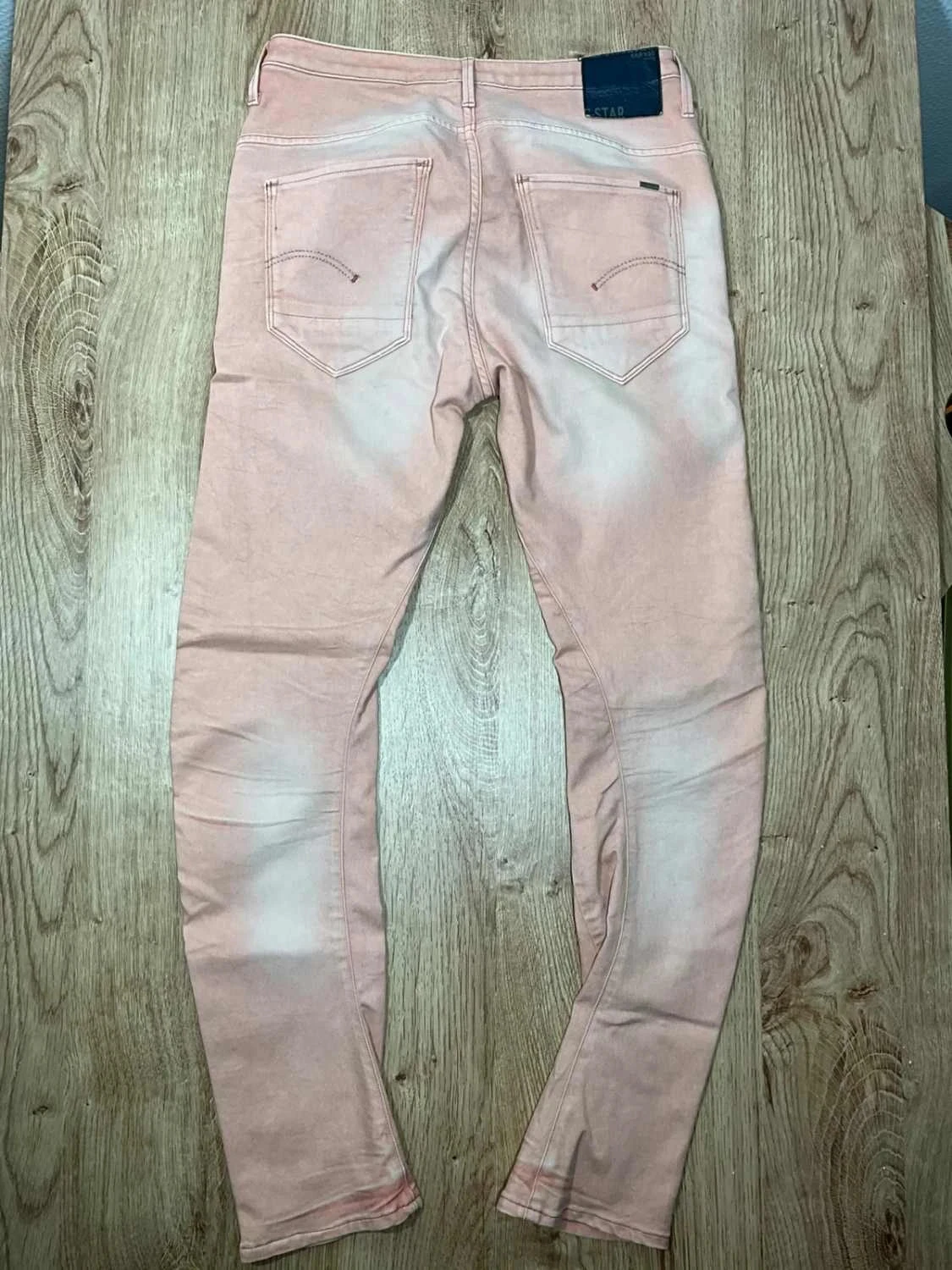 Jean G-star Raw 3301 ARC Femme S coupe Slim rose – photo 6